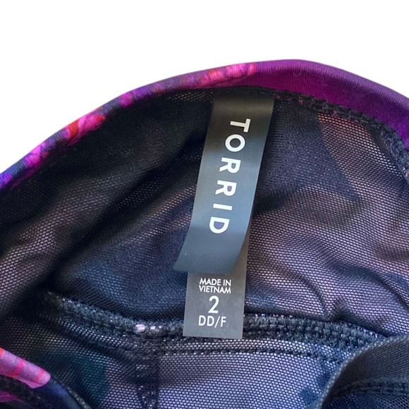 Torrid Slim Fix Underwire Lattice Side One Piece Swimsuit Multi Leaves Bathing - Picture 6 of 11